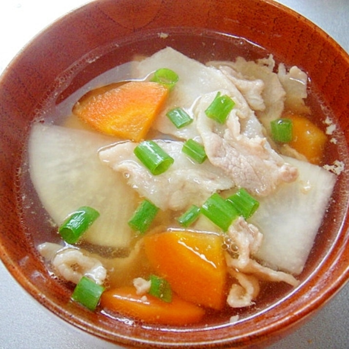 大根と豚肉の和風スープ レシピ 作り方 By Mint74 楽天レシピ